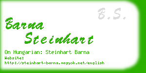 barna steinhart business card